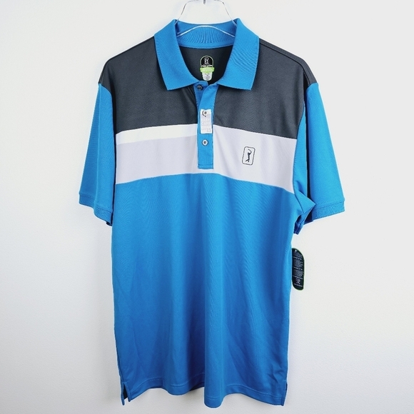 PGA Tour Pro Series Golf Polo Shirt UPF 15 NWT - Picture 1 of 12